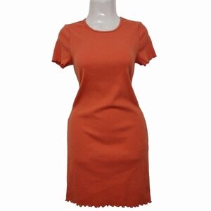Forever 21 - Orange Ruffle Trim Tee Dress